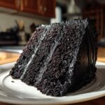 Black Velvet Halloween Cake