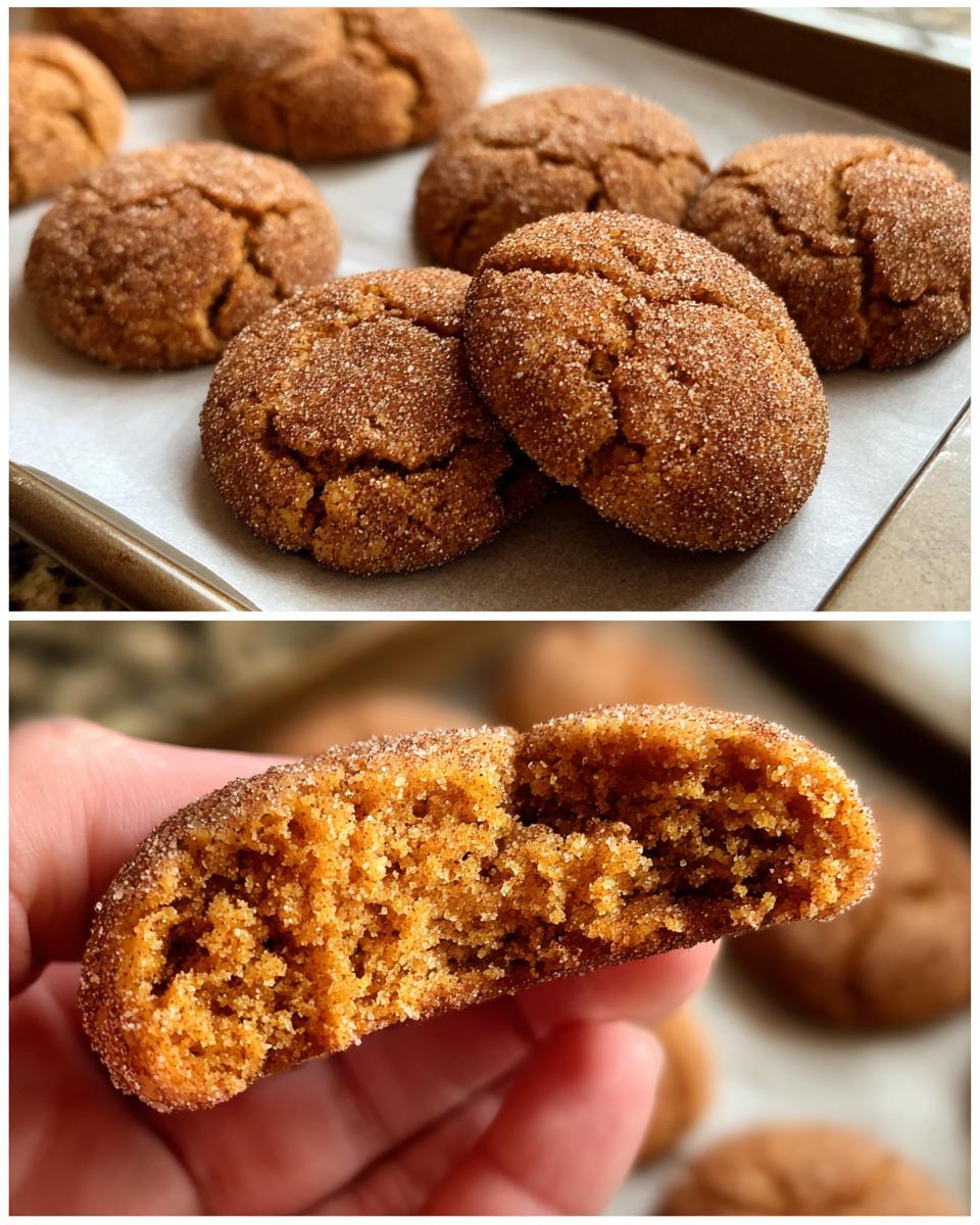 Chewy Pumpkin Snickerdoodle Cookies - detail 1