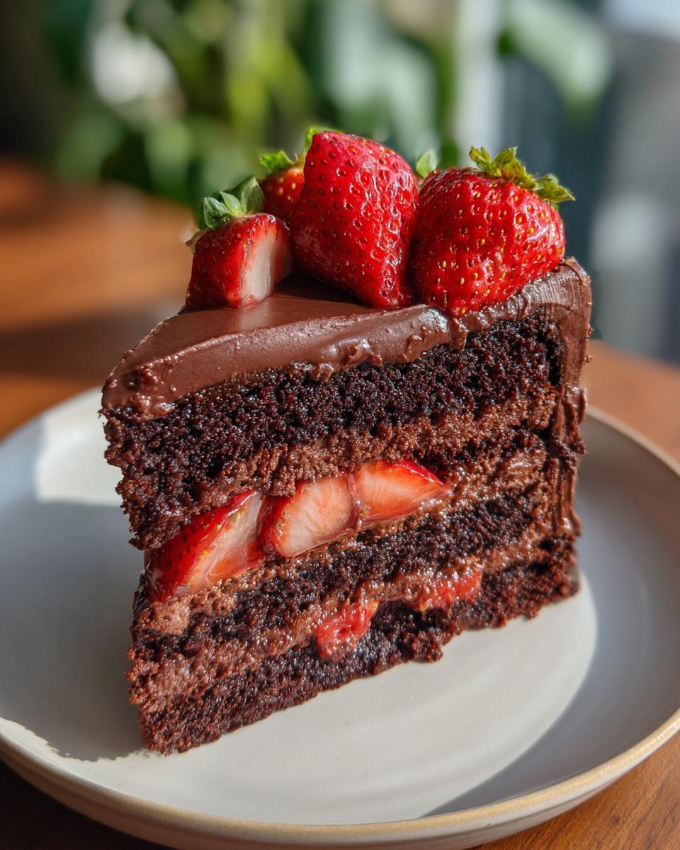 Chocolate Strawberry Cake Recipe - detail 2