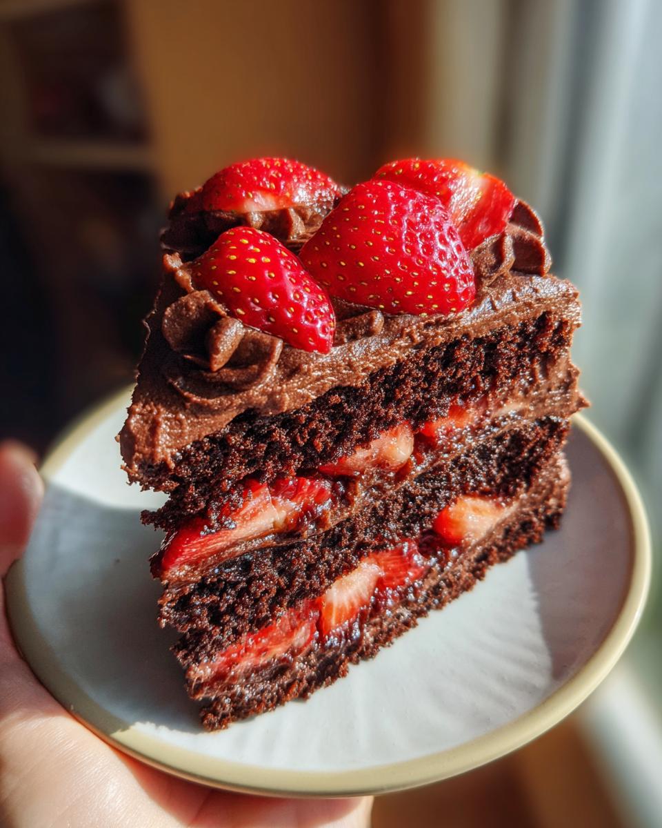 Chocolate Strawberry Cake Recipe - detail 3