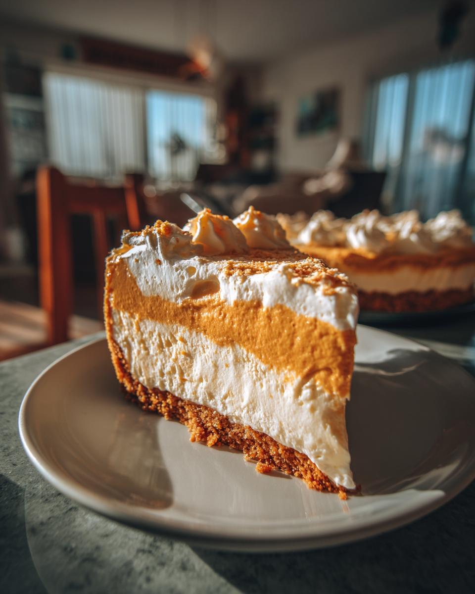 Creamy No Bake Pumpkin Cheesecake with Gingersnap Crust - detail 1