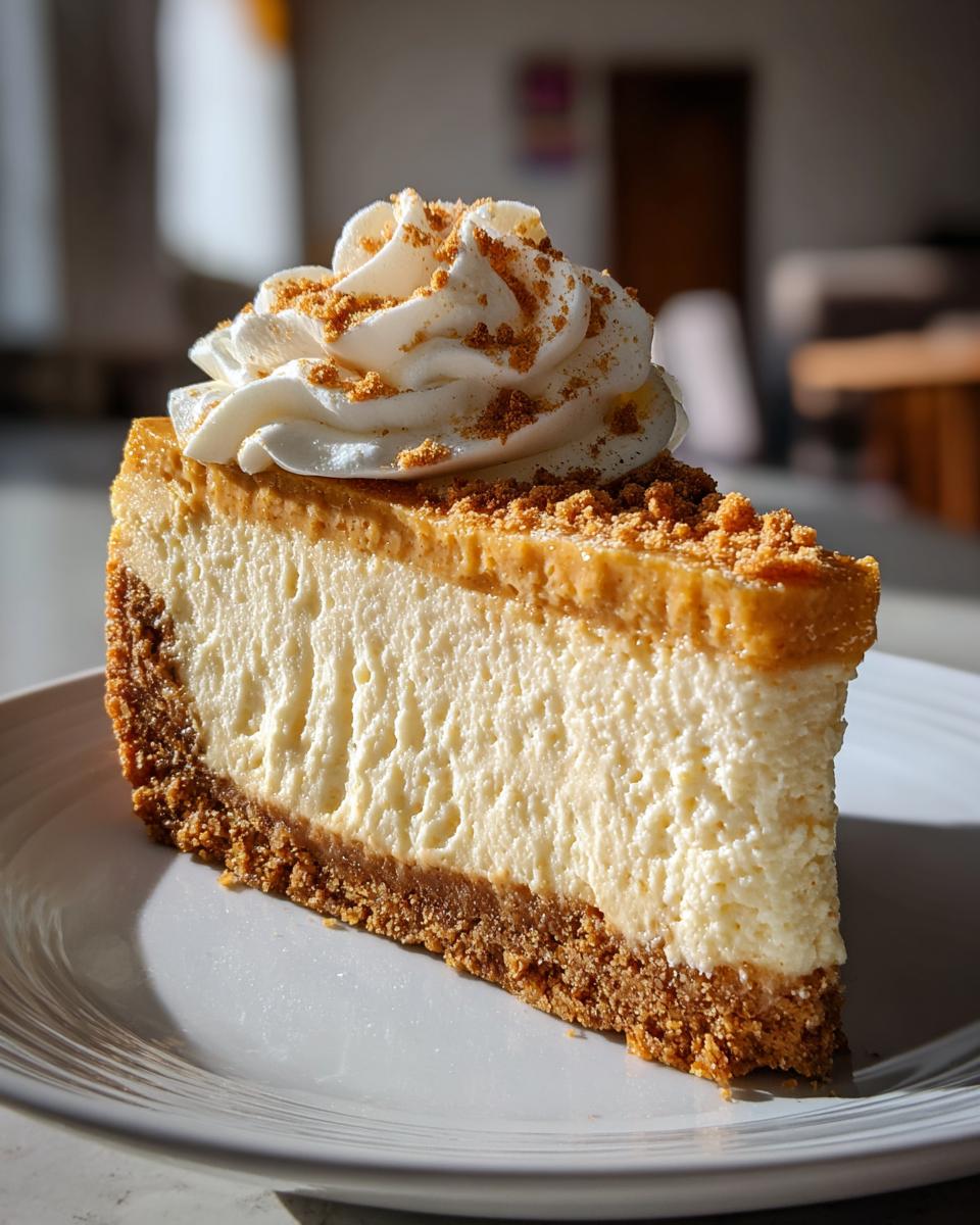 Creamy No Bake Pumpkin Cheesecake with Gingersnap Crust - detail 3