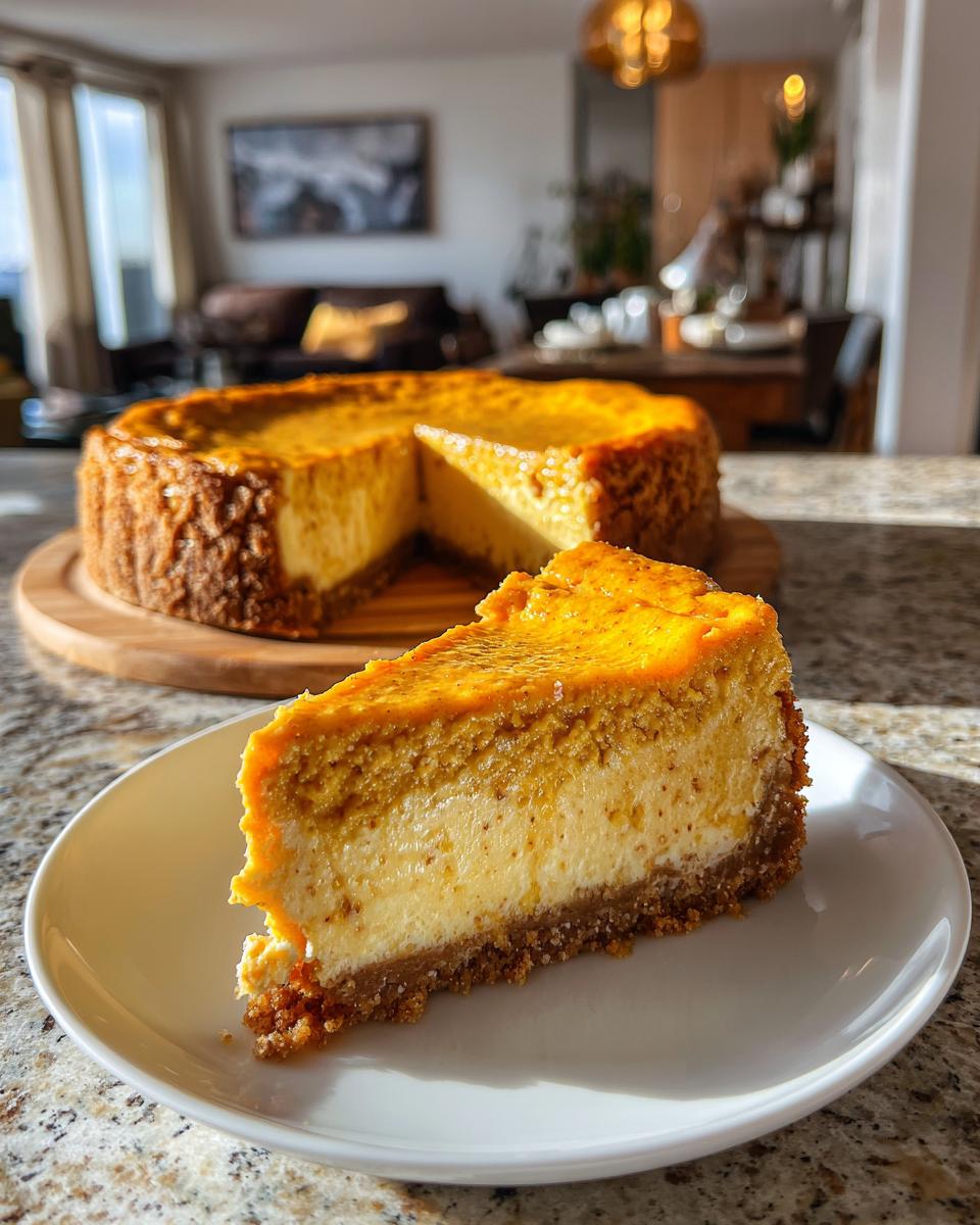 Easy Pumpkin Cheesecake With Silky Texture - detail 2