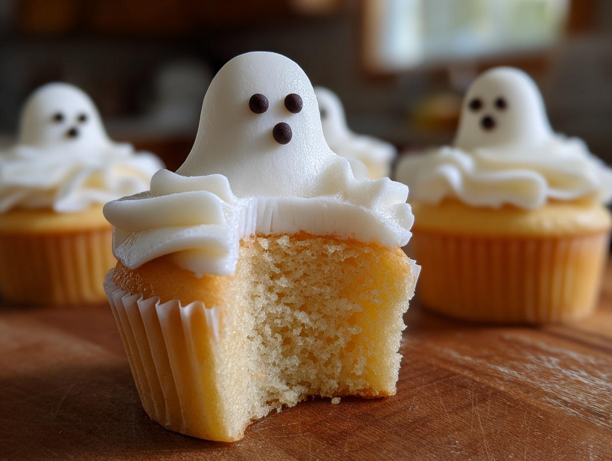 Scary Delicious Halloween Ghost Cupcakes in 1 Hour
