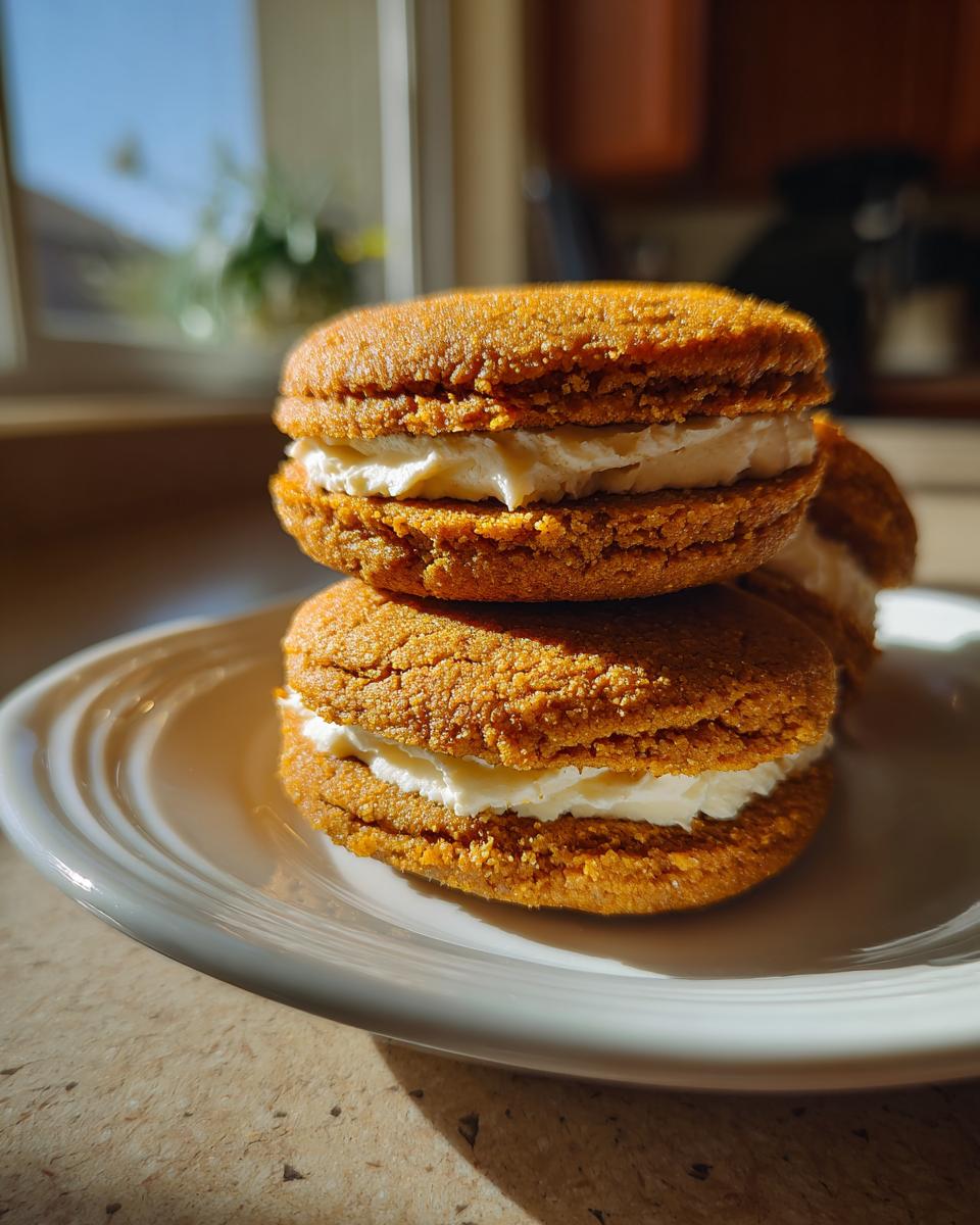 Pumpkin Pie Cookie Sandwiches - detail 2