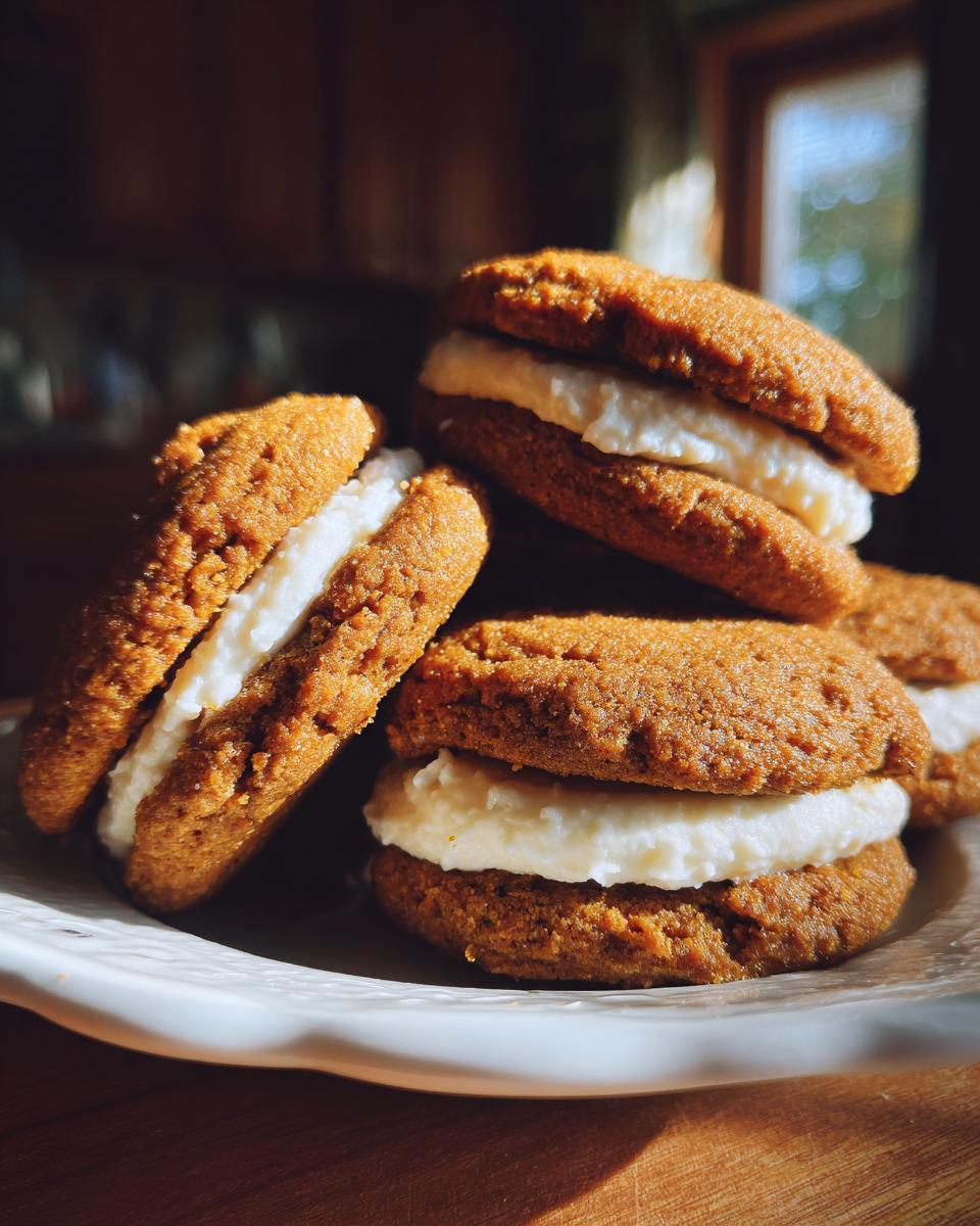 Pumpkin Pie Cookie Sandwiches - detail 3