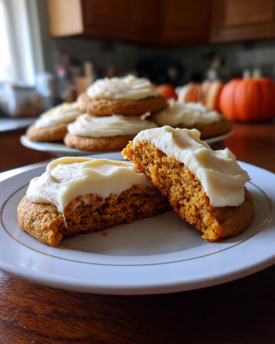 Pumpkin Sugar Cookies with Cream Cheese Frosting - detail 3