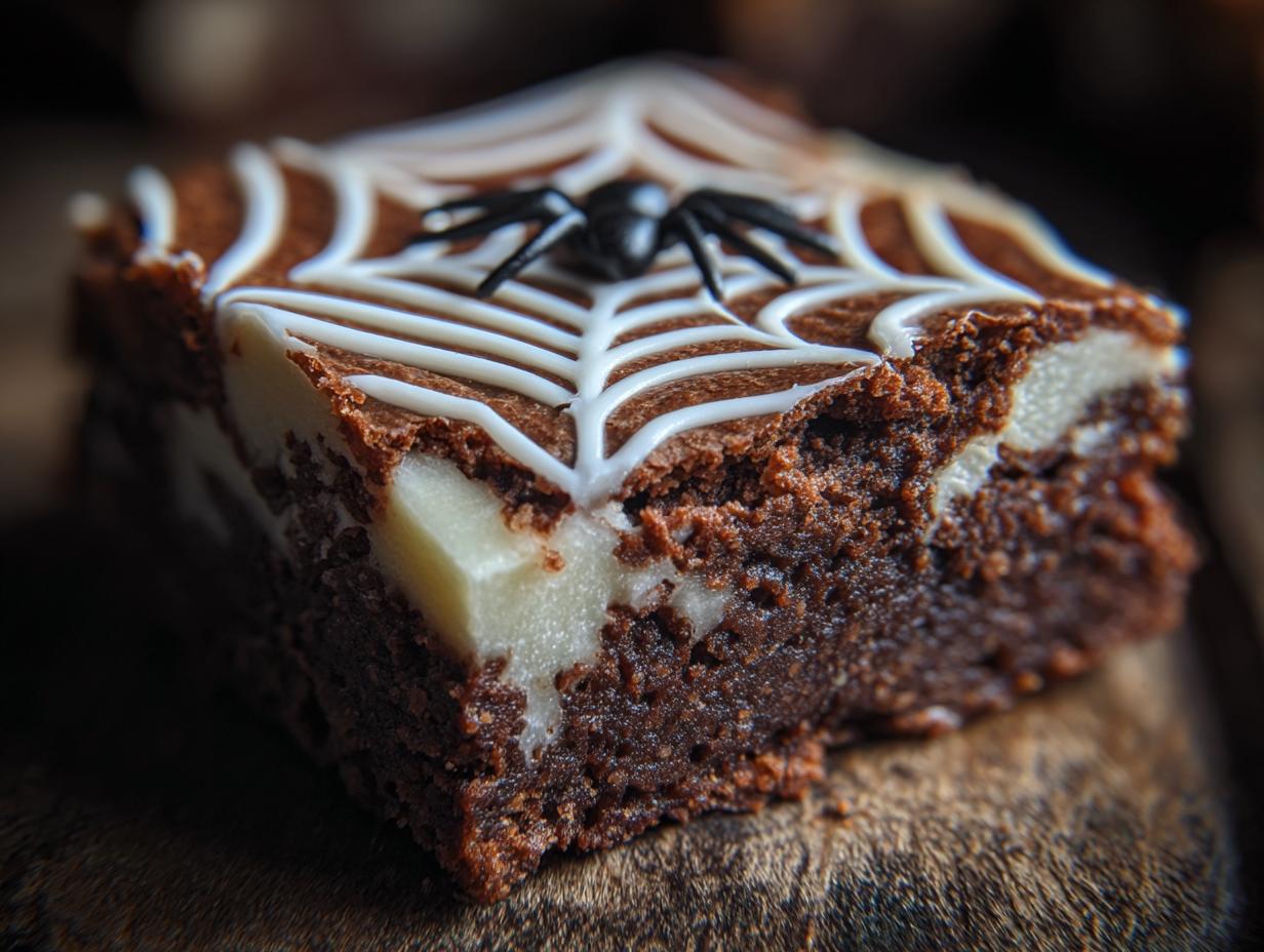 Spooktacular Spider Web Halloween Brownies Recipe: 1 Box!