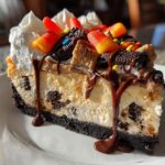 Spooky Cookies and Cream Cheesecake for Halloween Parties