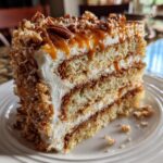 Butterscotch Crunch Cake Recipe with Caramel Glaze and Crispy Topping