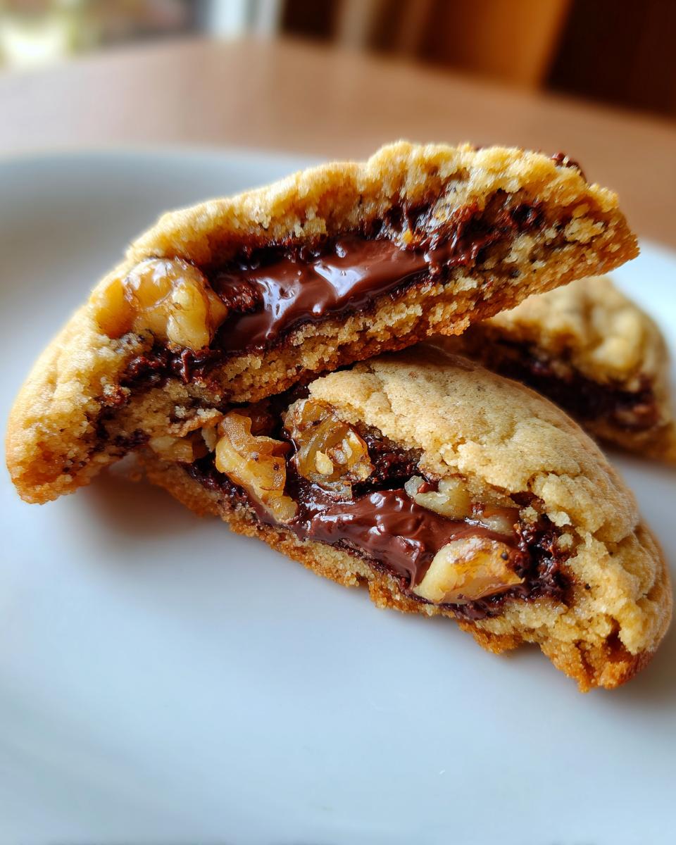 Chocolate-Filled Walnut Cookies - detail 3