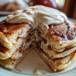 Cinnamon Roll Pancakes With Swirl And Cinnamon Butter
