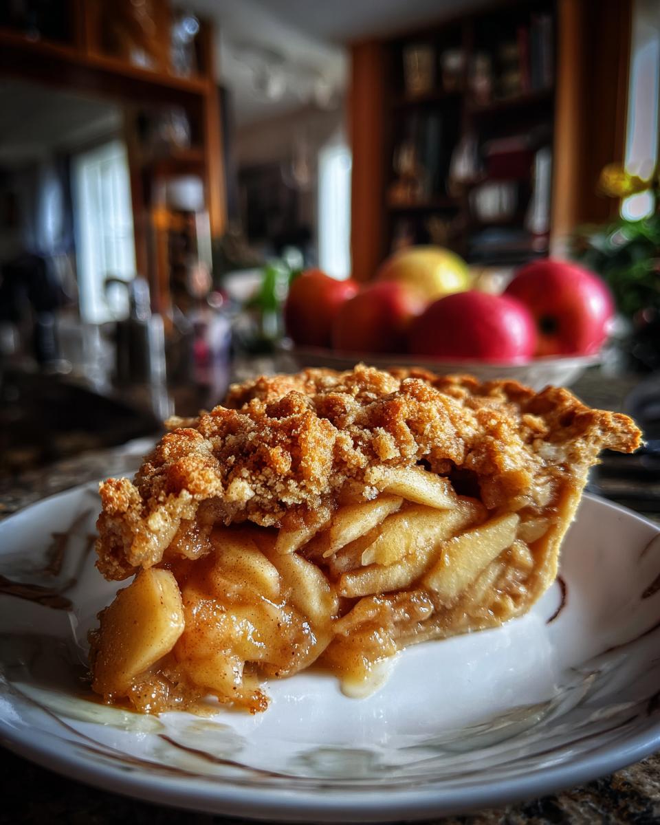 Classic Dutch Apple Pie with Cinnamon Apples & Golden Crumb Topping - detail 3
