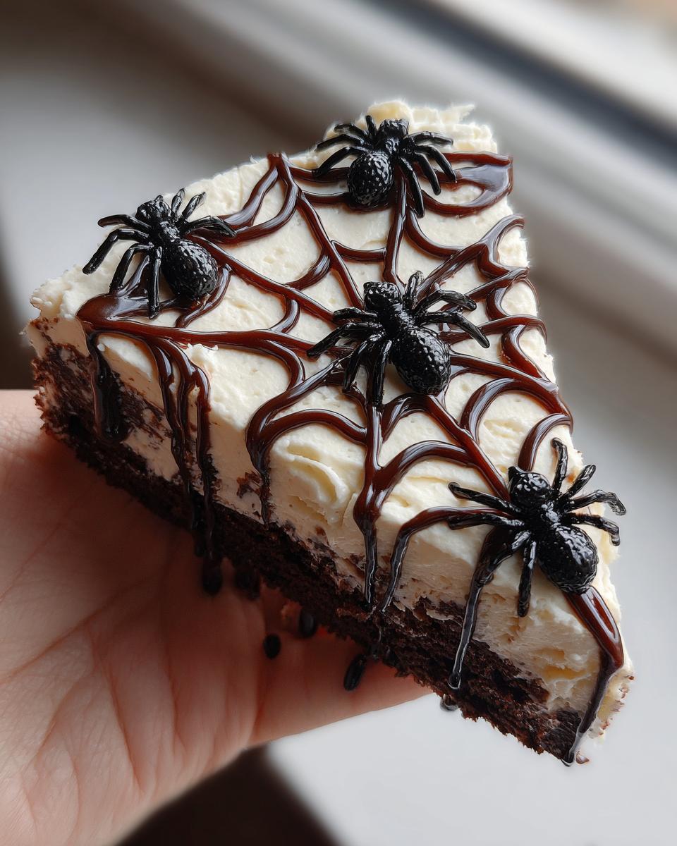 Easy Halloween Spiderweb Cake - detail 1