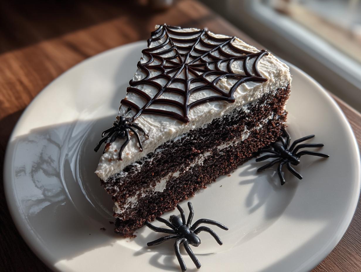 Unbelievably Easy Halloween Spiderweb Cake in Just 1 Hour