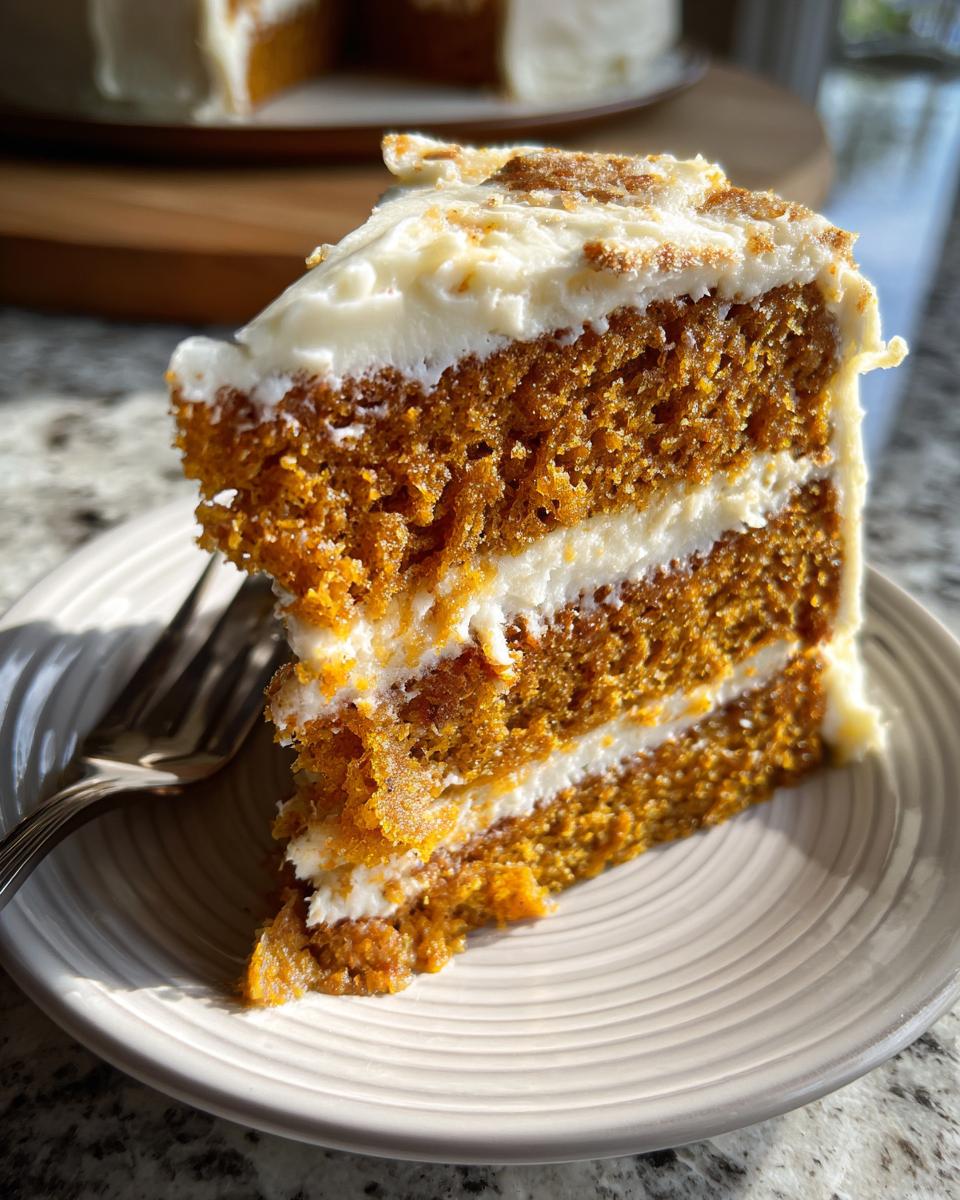 Easy Pumpkin Spice Cake with Cream Cheese Frosting - detail 1