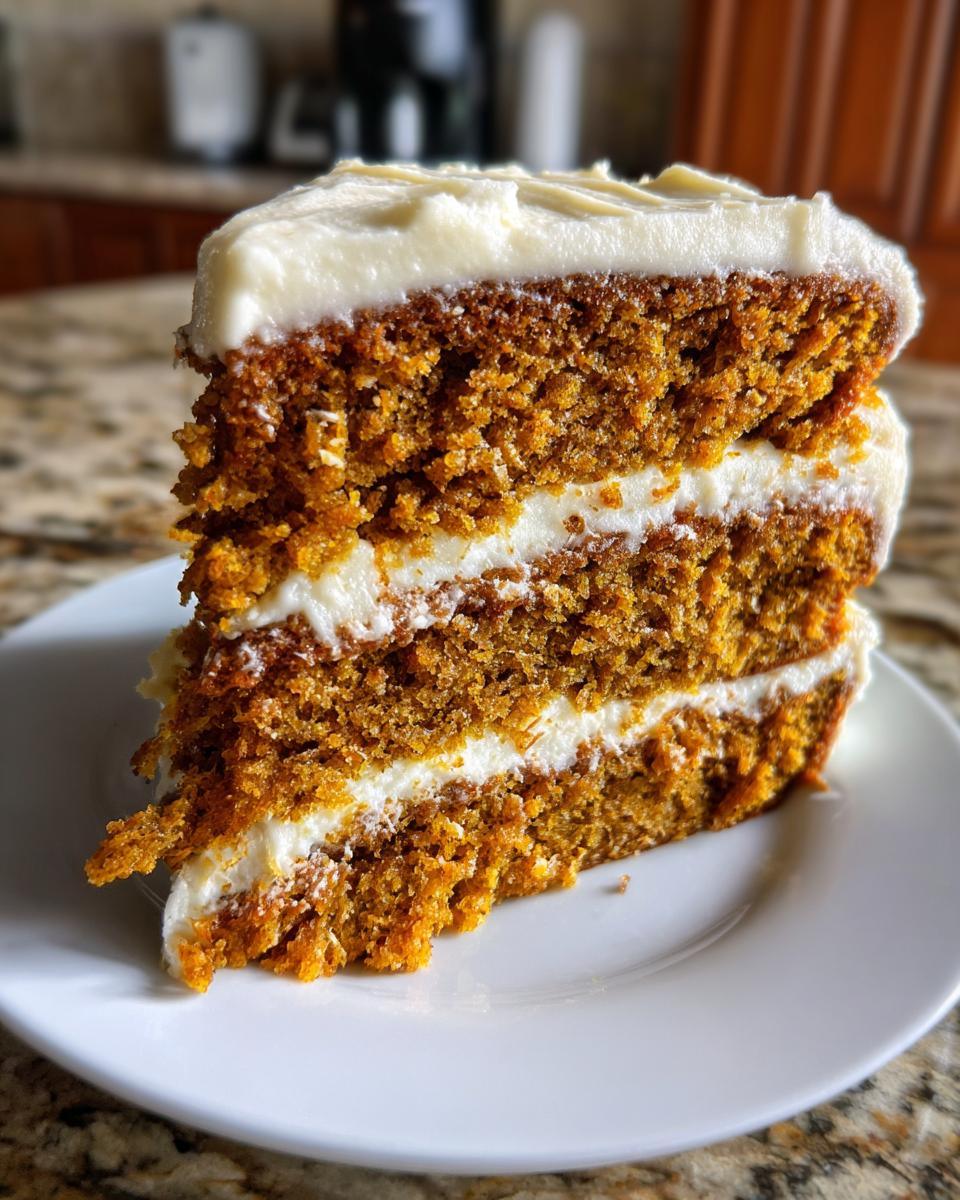 Easy Pumpkin Spice Cake with Cream Cheese Frosting - detail 2