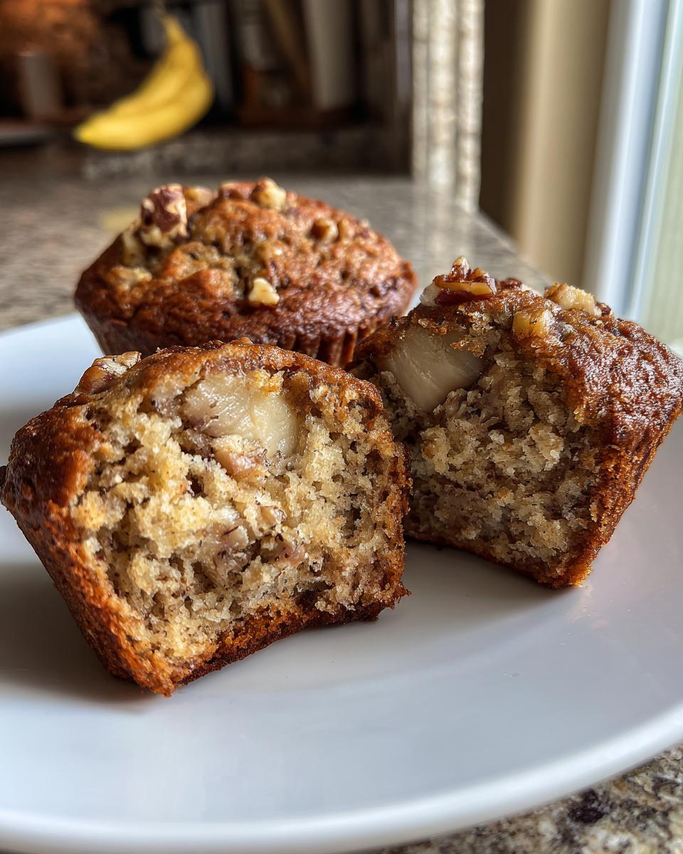 Healthy Banana Walnut Muffins - detail 2