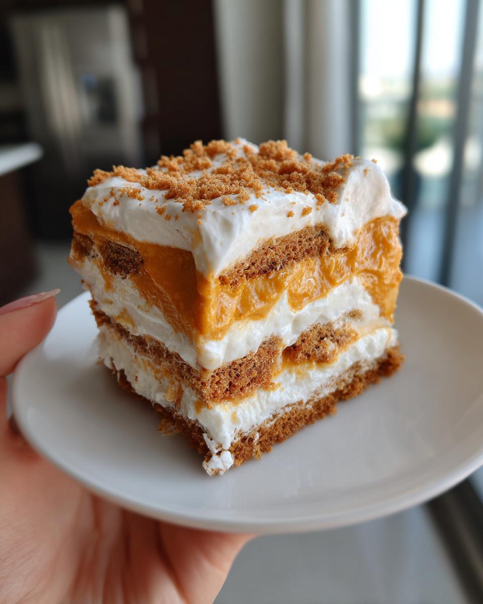 No Bake Pumpkin Lush: Easy Layered Dessert with Pumpkin Cool Whip & Cream Cheese - detail 1