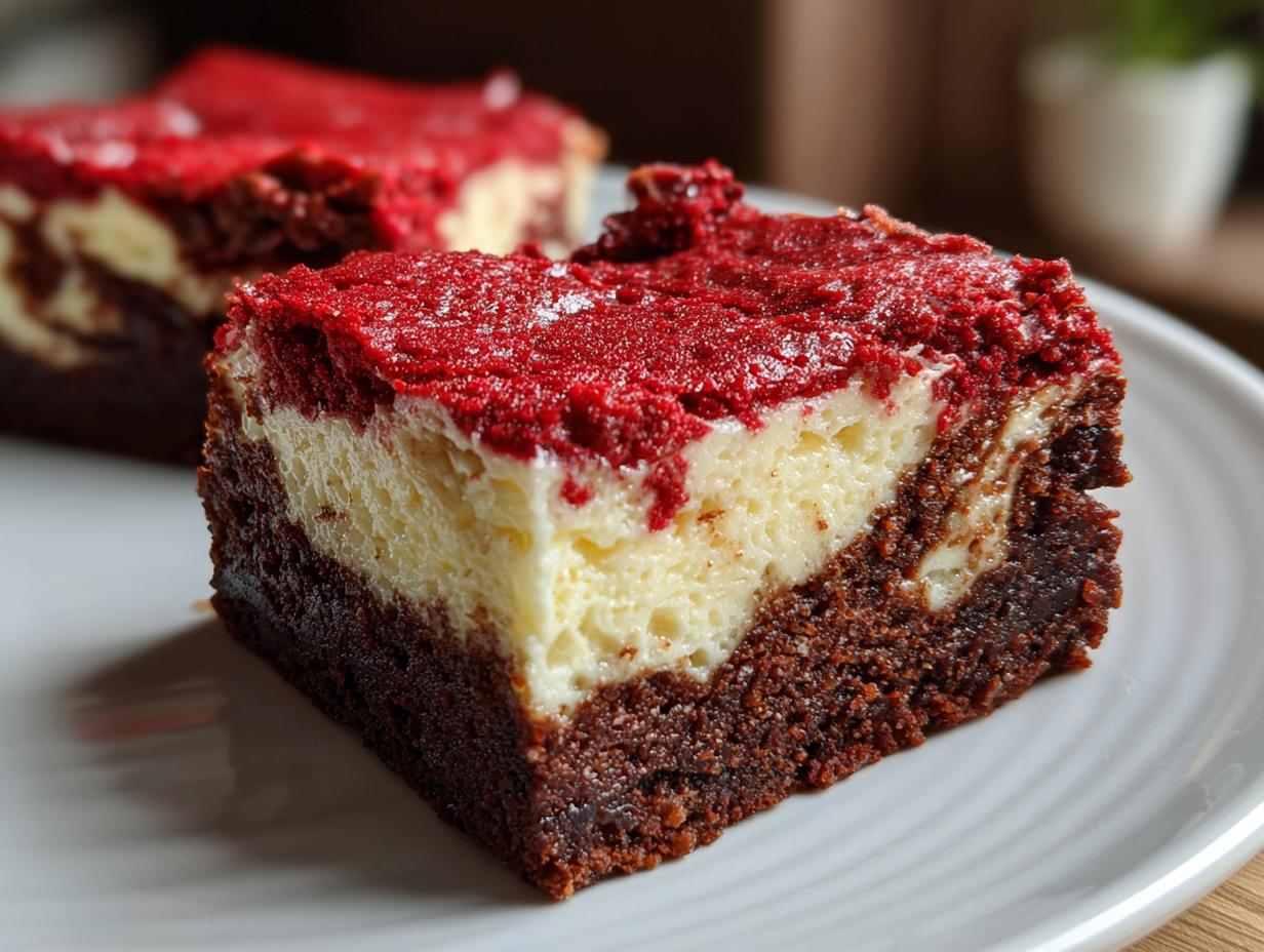 Red Velvet Cheesecake Brownies