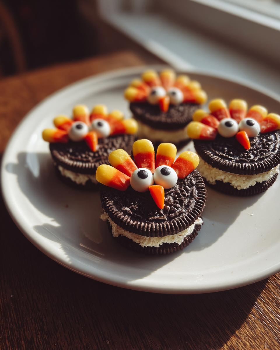 Thanksgiving Oreo Turkeys – Easy No-Bake Turkey Cookies As Holiday Desserts - detail 1