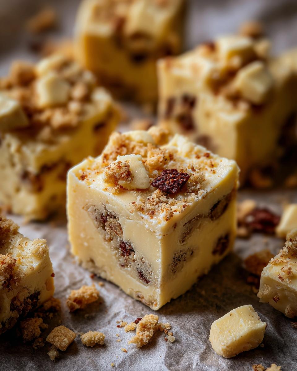 White Chocolate Christmas Fudge With Cookie Crumbs - detail 3