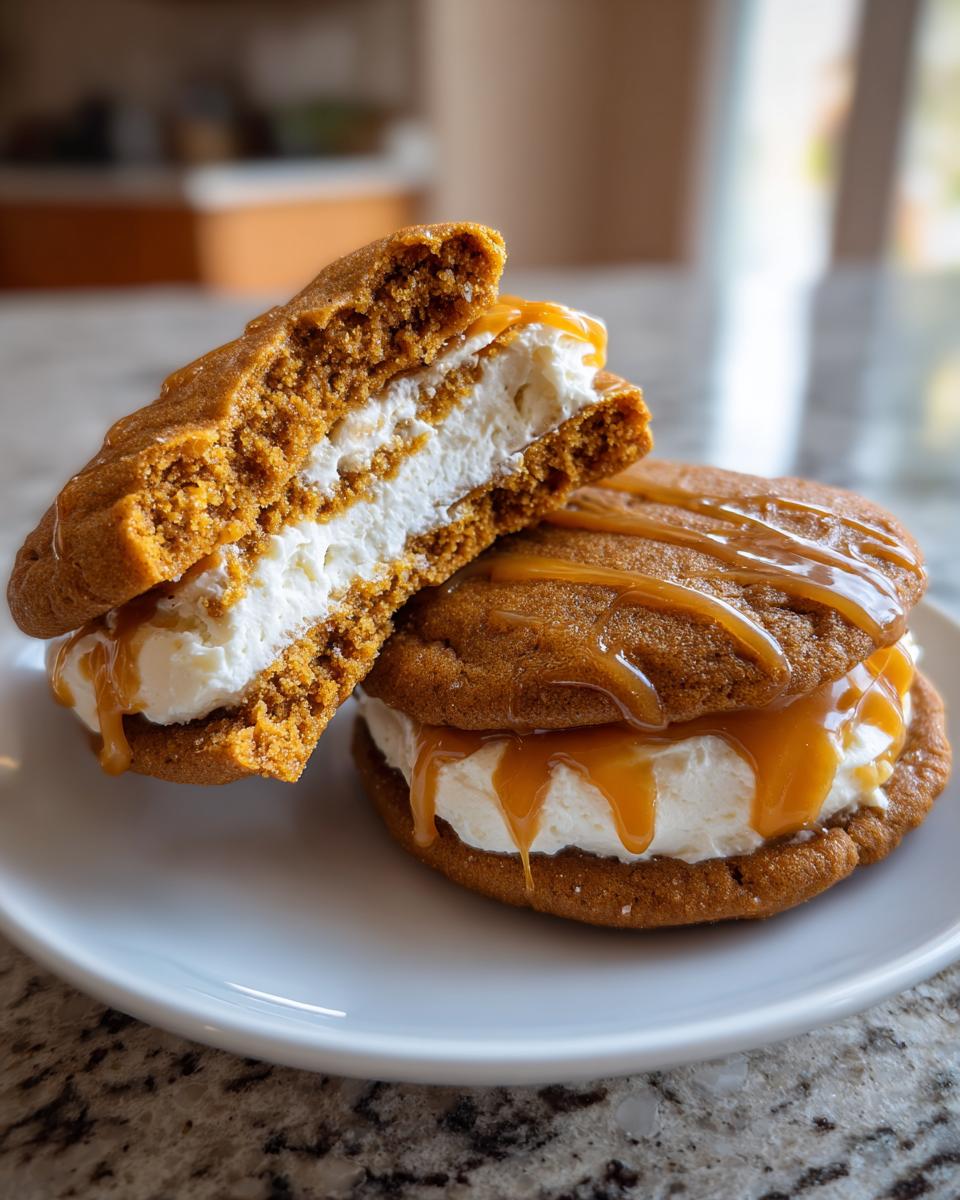 Apple Cider Whoopie Pie Cookies with Caramel - detail 2