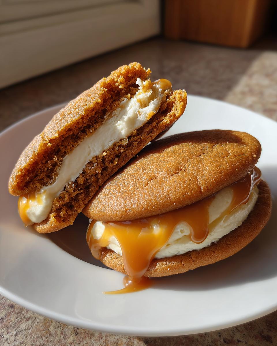 Apple Cider Whoopie Pie Cookies with Caramel - detail 3