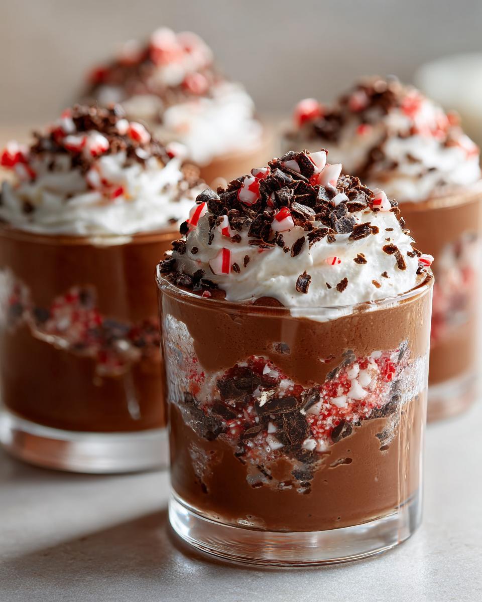 Candy Cane Chocolate Mousse Cups - detail 3