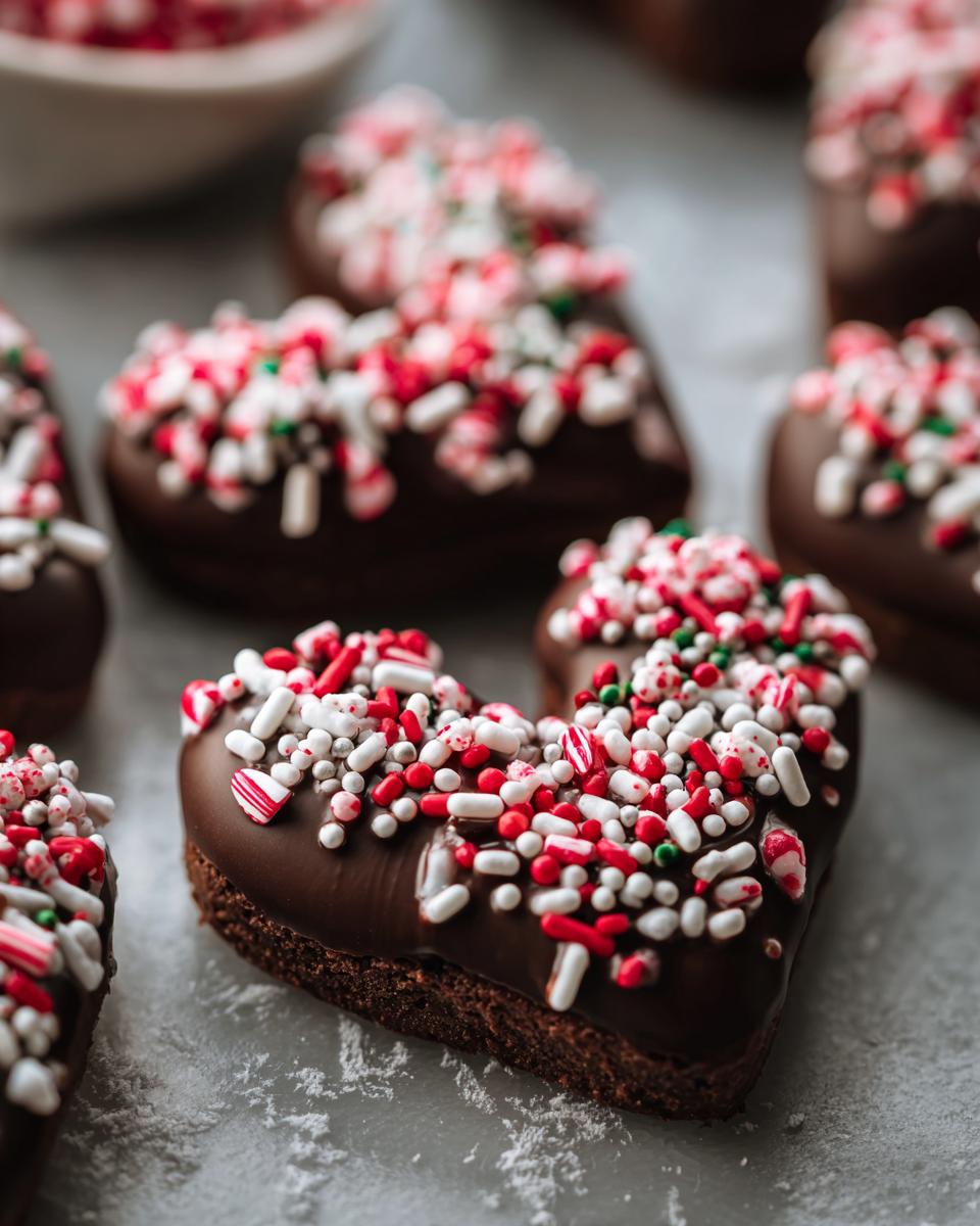 Candy Cane Christmas Hearts - detail 1