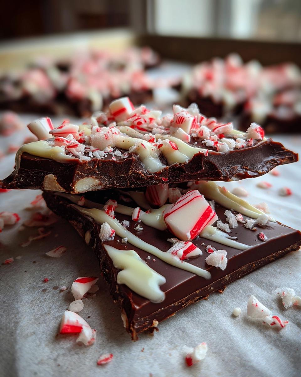 Christmas Chocolate Bark with Peppermint Crunch - detail 1
