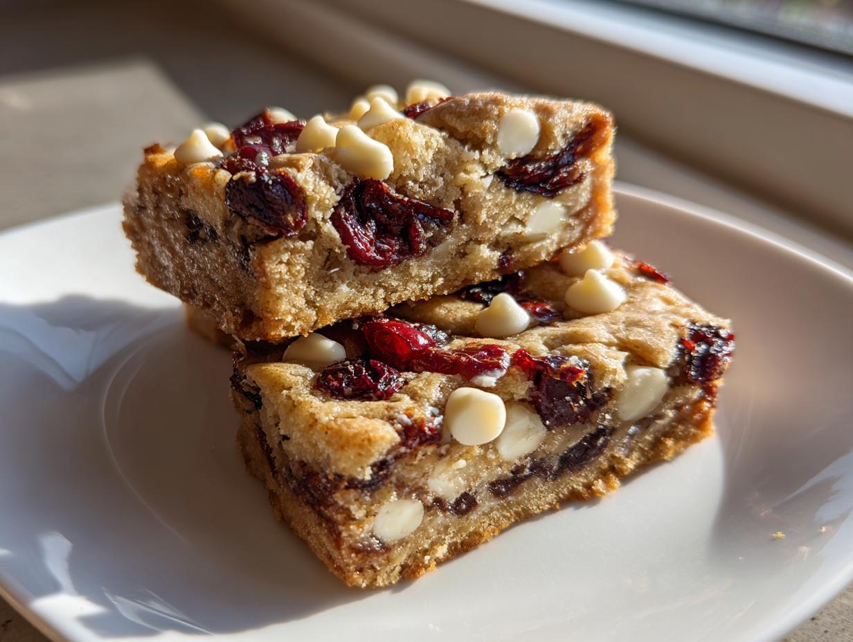 Christmas Cranberry Bliss Bars Copycat