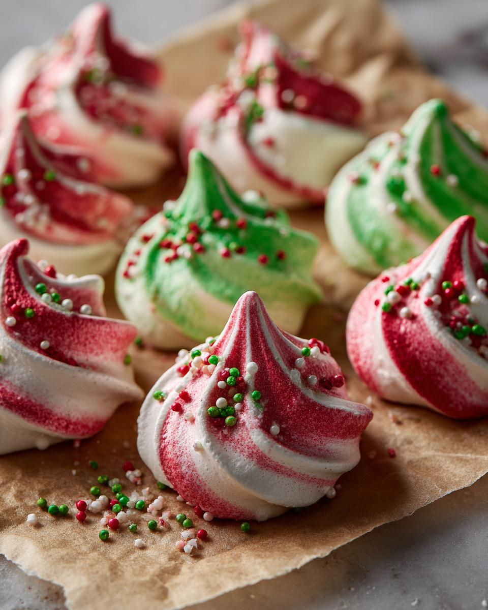 Christmas Meringue Cookies - detail 2