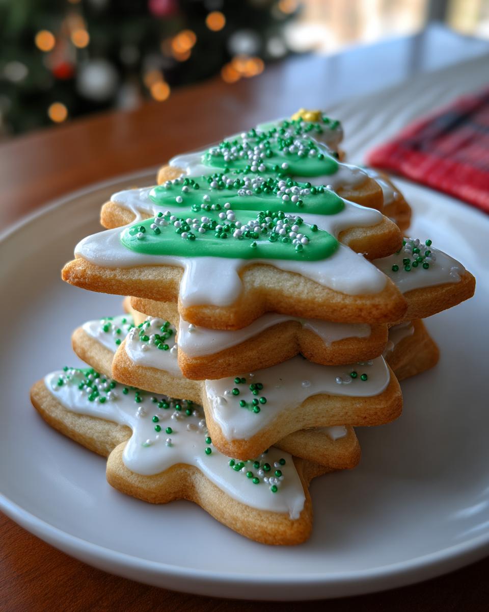 Classic Decorated Christmas Tree Sugar Cookies - detail 2