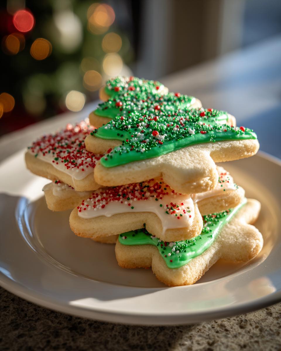 Classic Decorated Christmas Tree Sugar Cookies - detail 3