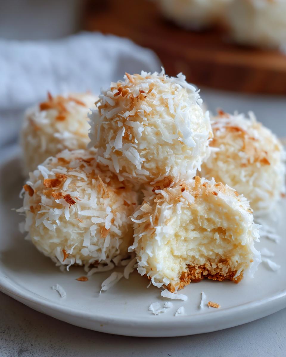 Coconut Snowball Cheesecake Bites - detail 2