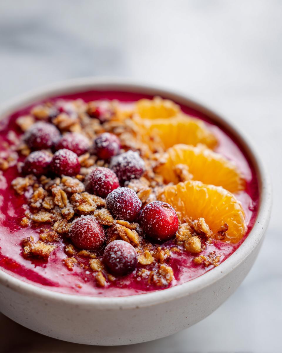 Cranberry Orange Smoothie Bowl - detail 2