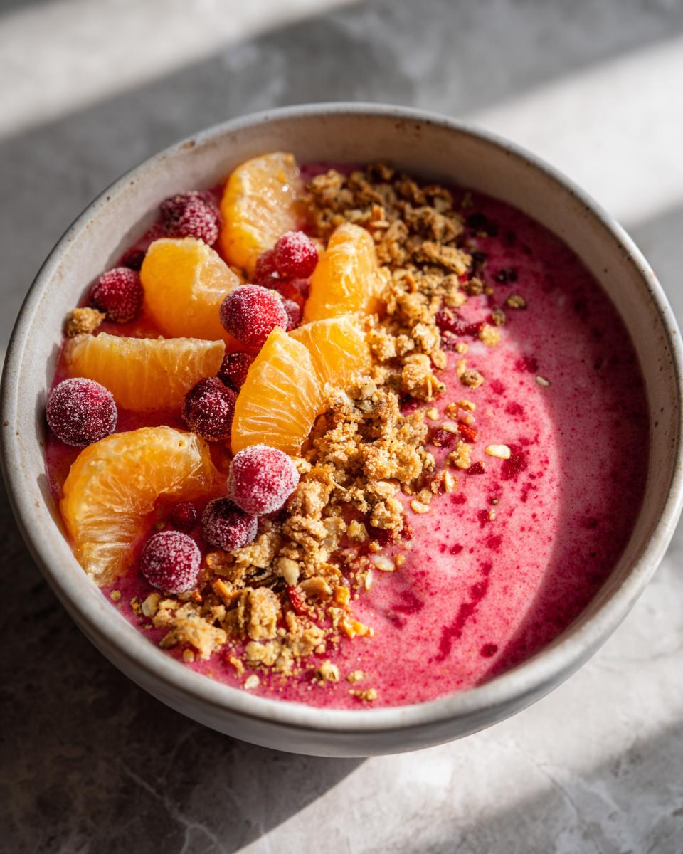 Cranberry Orange Smoothie Bowl - detail 3