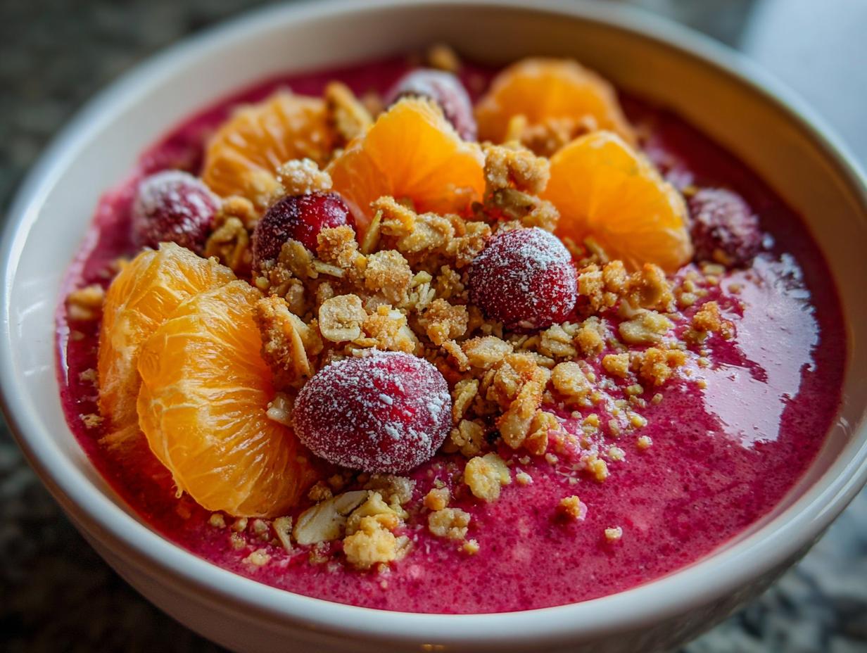 Cranberry Orange Smoothie Bowl: 5 Minute Guilt-Free Bliss