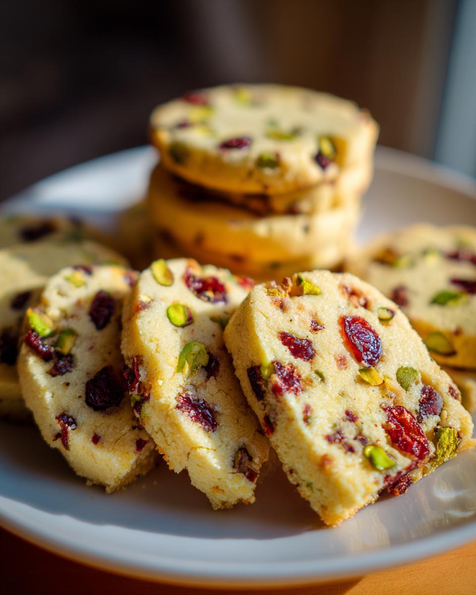 Cranberry Pistachio Shortbread Cookies - detail 1