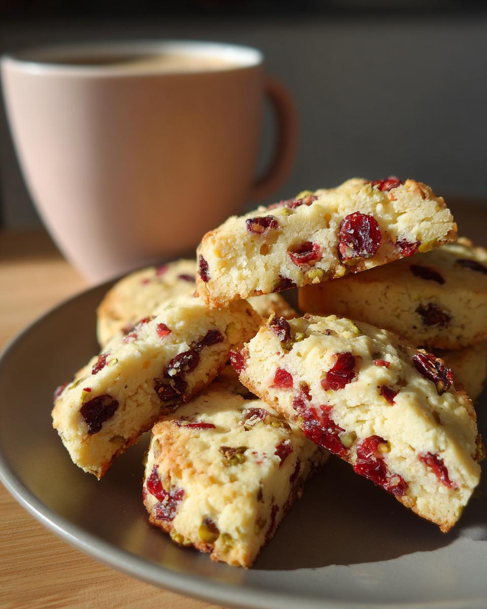 Cranberry Pistachio Shortbread Cookies - detail 2