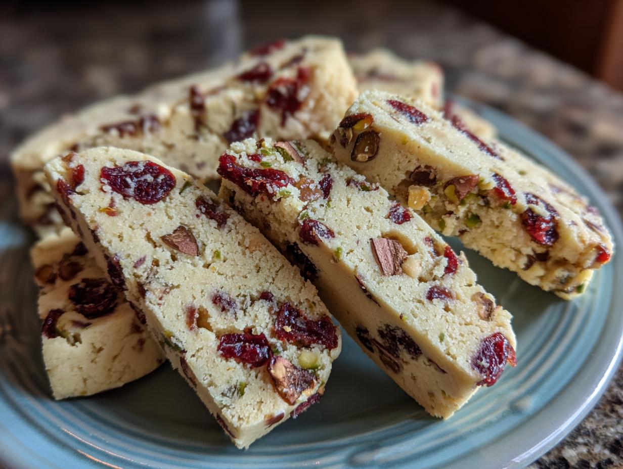 Cranberry Pistachio Shortbread Cookies: Delightful 120 Calories
