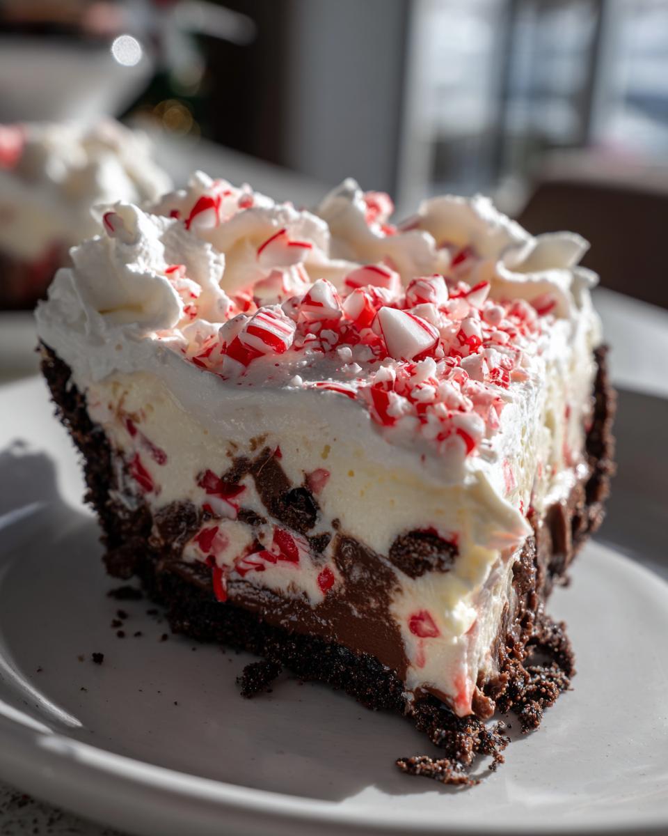 Creamy Candy Cane Pie - detail 1