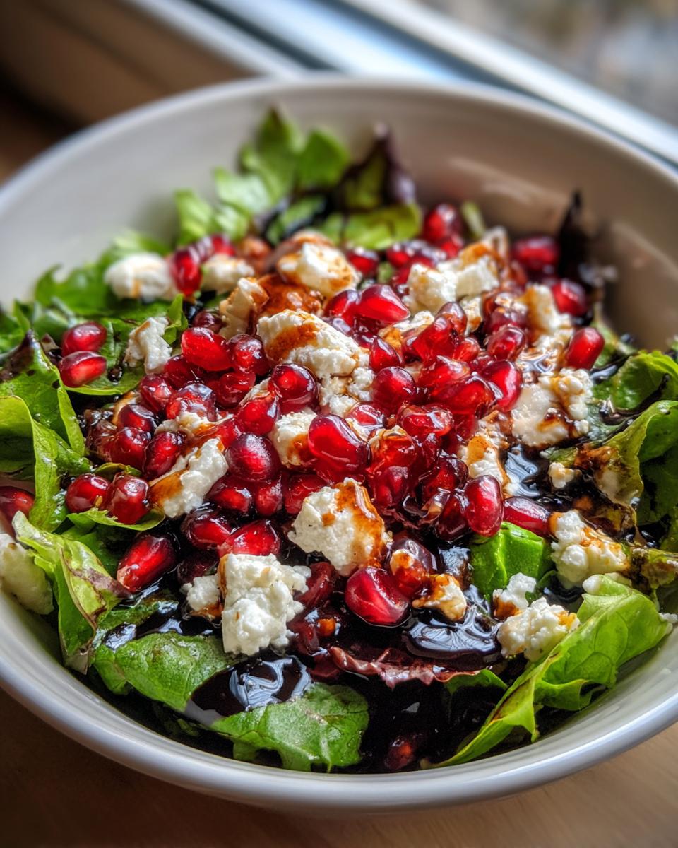 Easy Winter Salad With Greens And Pomegranate Seeds - detail 3
