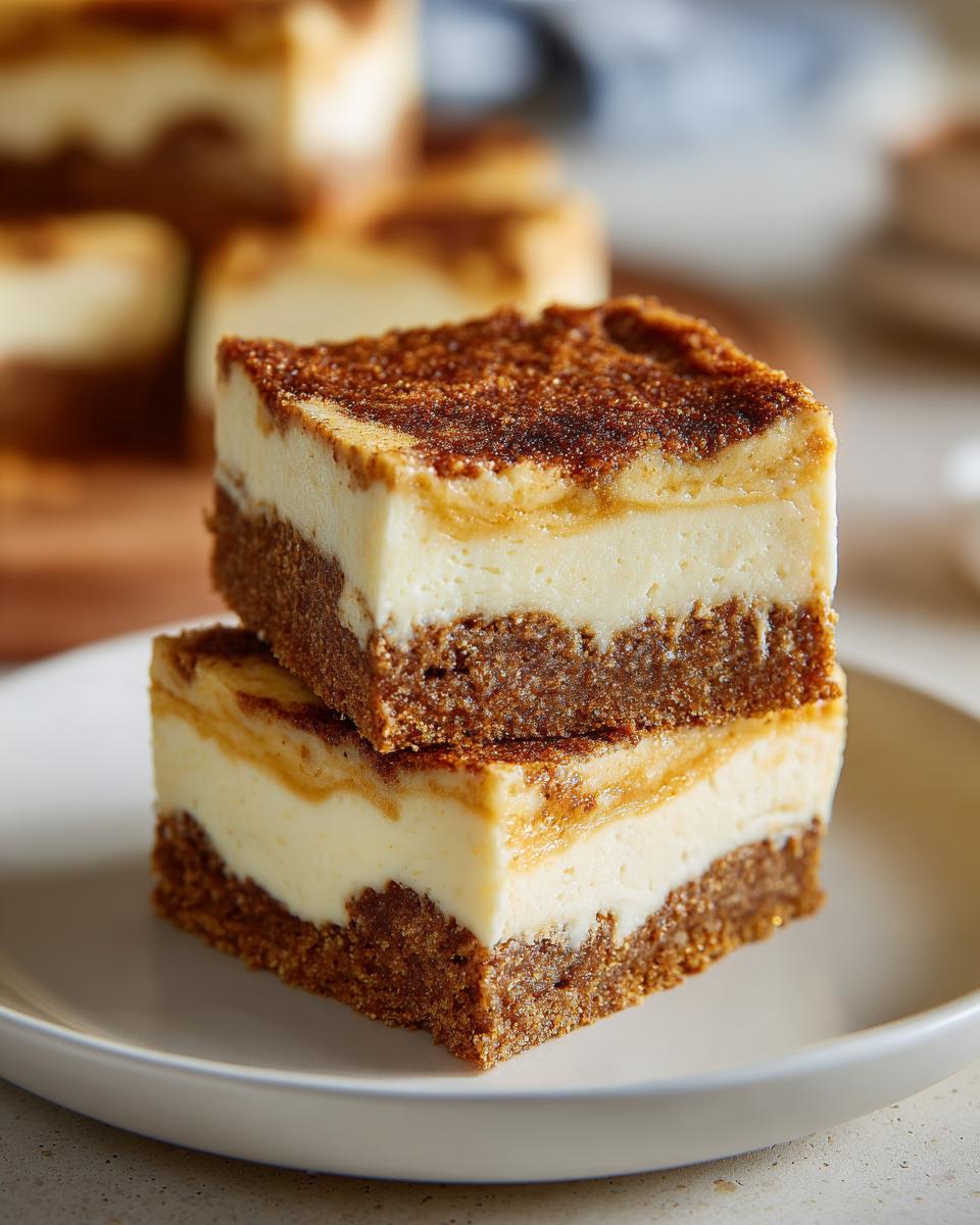Gingerbread Cheesecake Bars - detail 1