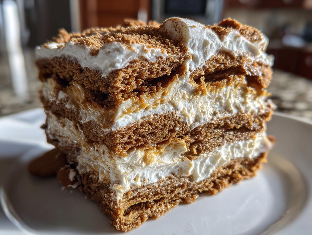 Failed Gingerbread Icebox Cake turned AMAZING in 20 Minutes