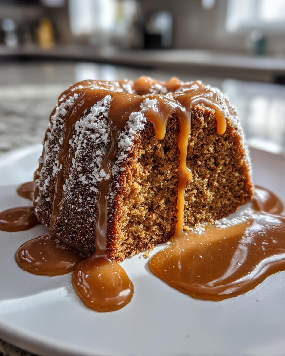 Granny’s Gingerbread Cake with Caramel Sauce - detail 2