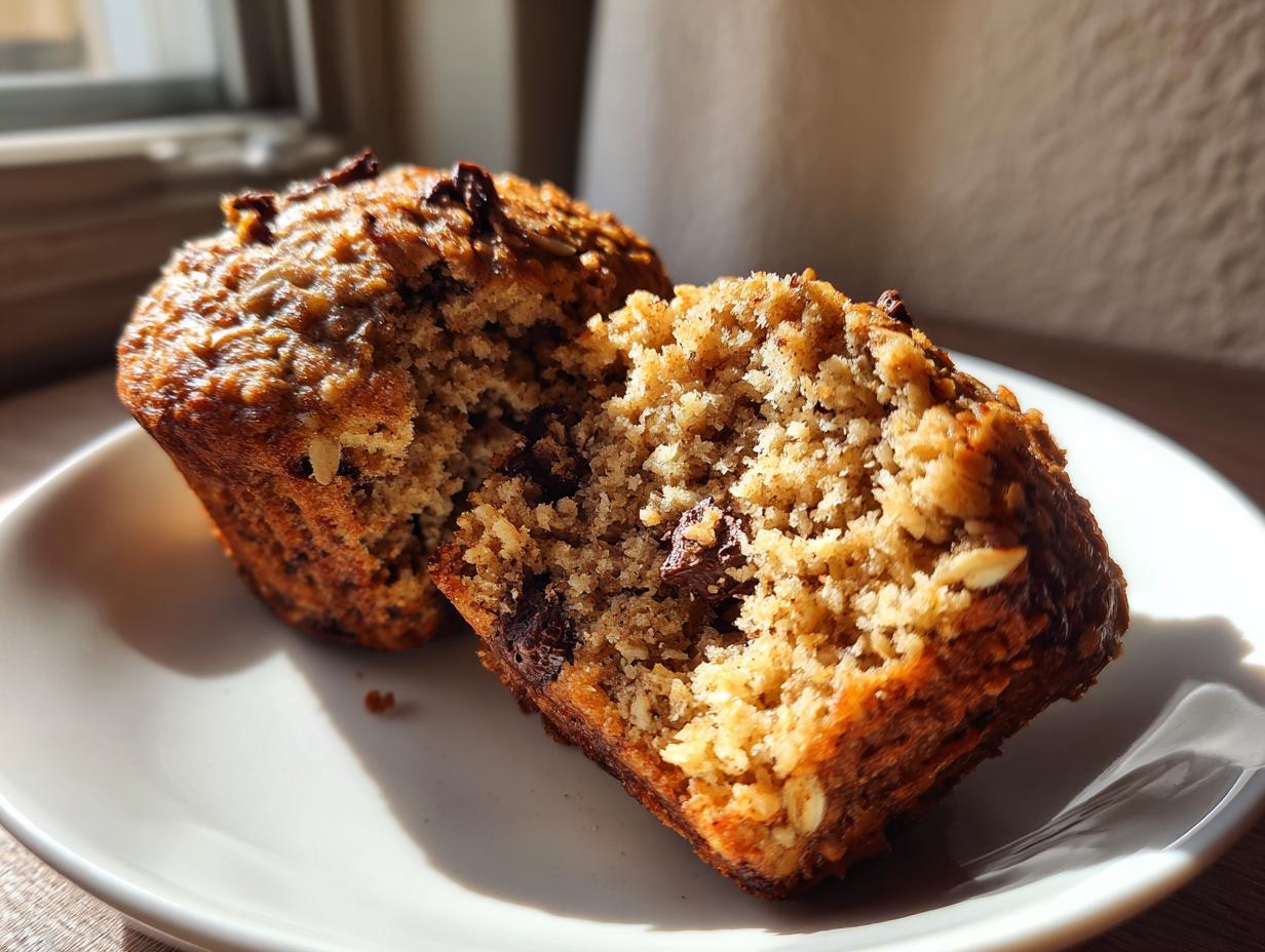 Healthy Banana Oatmeal Muffins