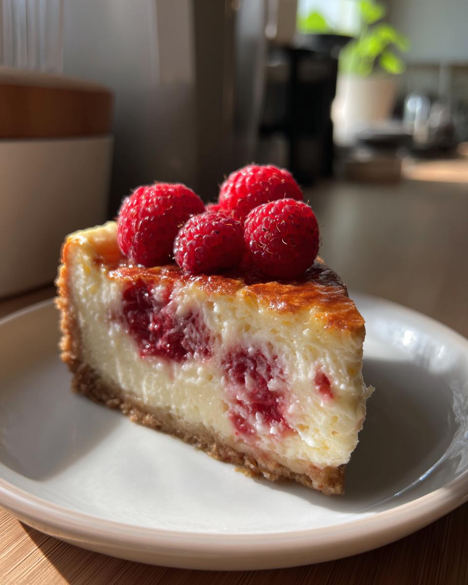 Lemon Raspberry Cheesecake - detail 1