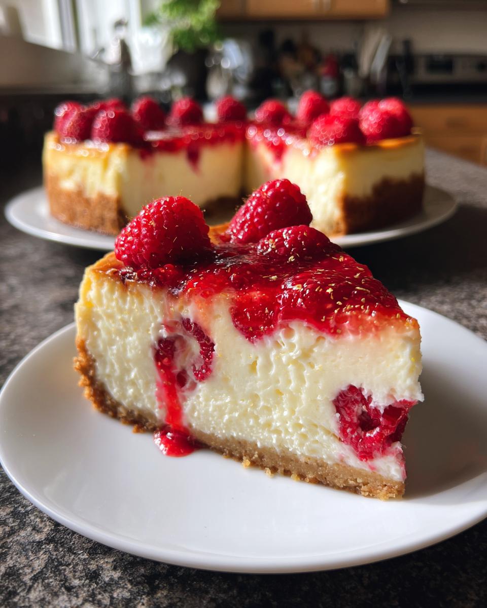 Lemon Raspberry Cheesecake - detail 2